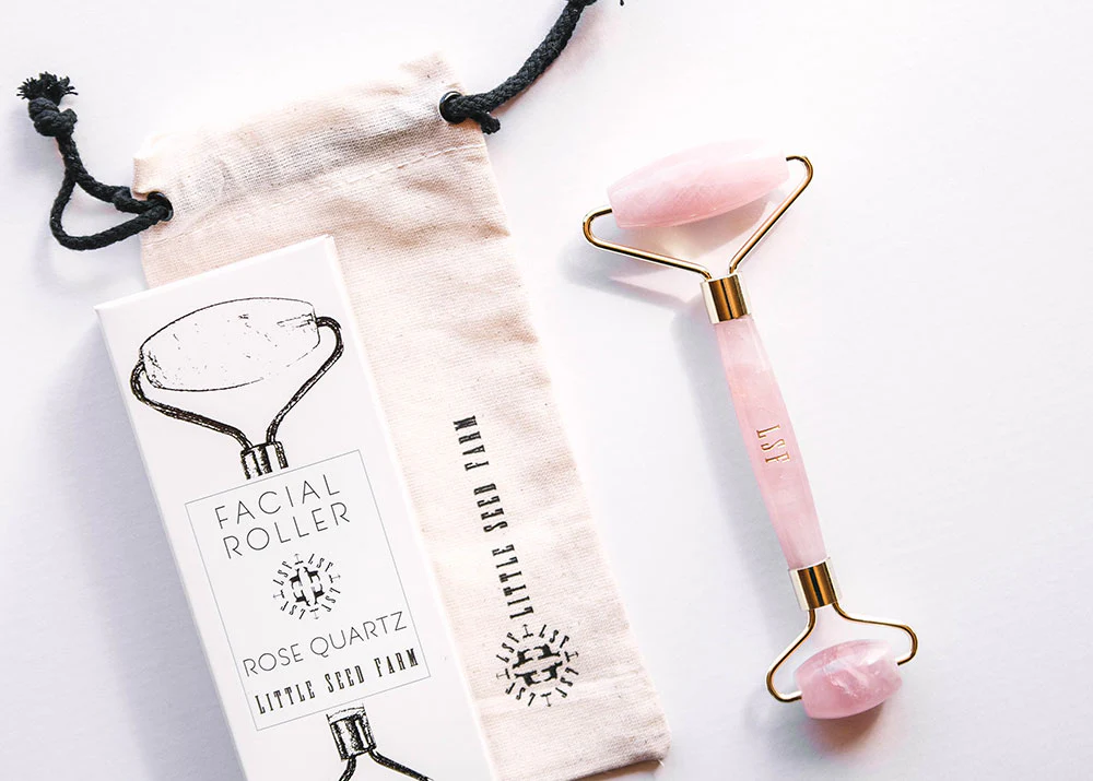Rose Quartz Facial Roller - Image 3